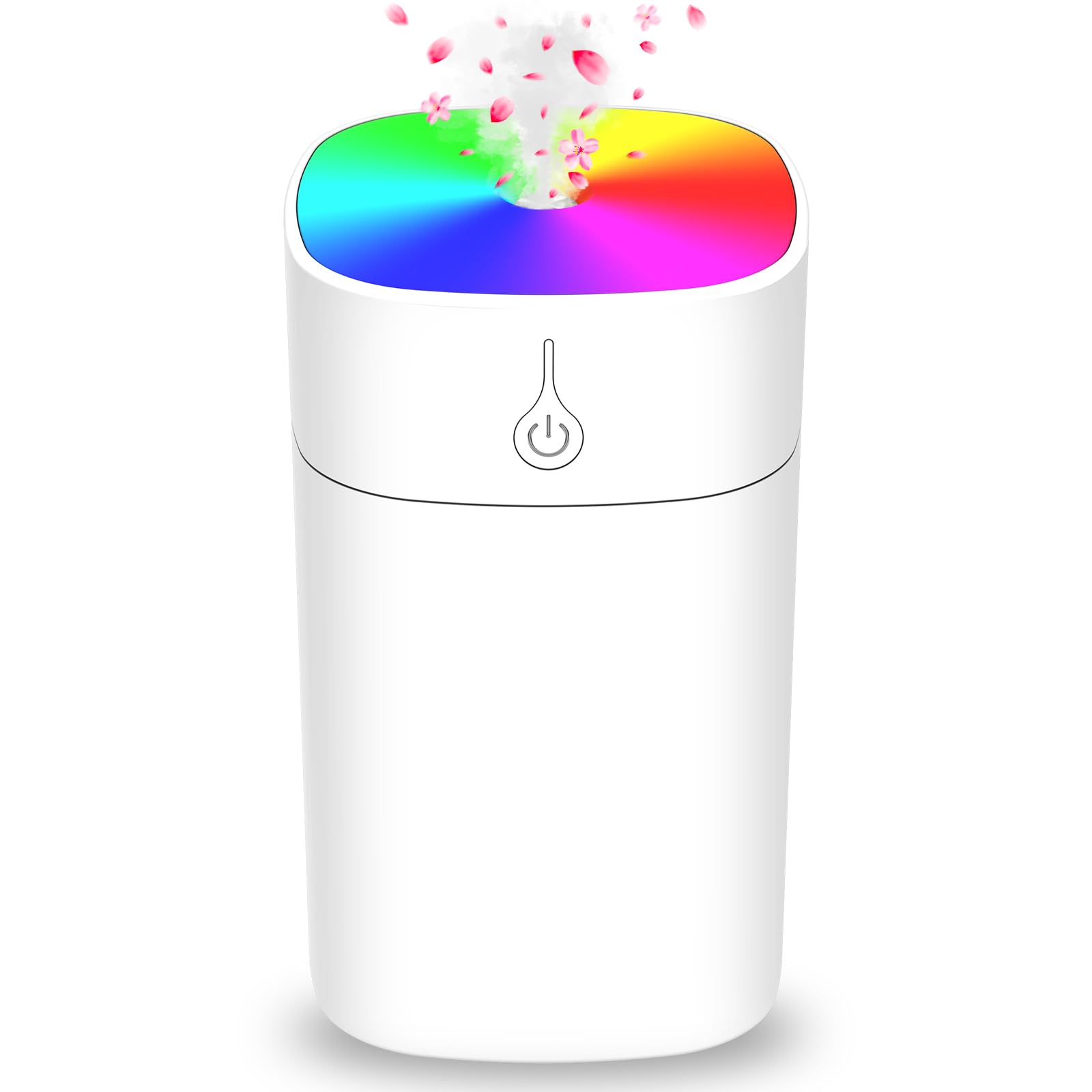 Tragbare Mini-Luftbefeuchter für Schlafzimmer, 400 ml Aromadiffusor für zu Hause, persönlicher Tisch-Luftbefeuchter für Pflanzen, Raumduft-Aromadiffusor, 2 Modi, Nachtlicht, automatische Abschaltung Weiß Angebot bei HelloDeals