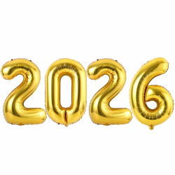40 Zoll Foil Luftballons 2026 Gold, 101cm, Aufgeblasen mit Helium oder Luft, Riesige Folienballons 2026, Großer Ballon für Neujahrsparty Dekoration 2026 Gold 2026 Angebot bei HelloDeals