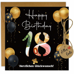 Geschenk 18. Geburtstag Junge Madchen, Lustige Geldgeschenk 18. Geburtstag Junge, Ideen Geburtstagskarte 18 mit Umschlägen Angebot bei HelloDeals