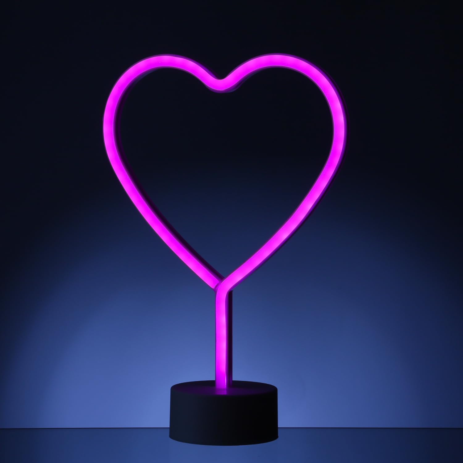 MARELIDA LED NEON Schild Herz Neonlicht Dekolampe Neon Leuchtfigur Neon Figur Batteriebetrieben USB 30cm (Herz) Angebot bei HelloDeals