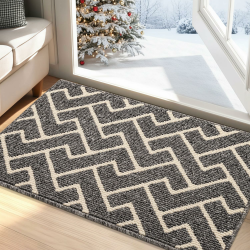 Paillasson Intérieur Tapis Entrée Intérieur Extérieur Imperméable, Antidérapant, Absorbant, Tapis Pour Entrée, Lavable, Cuisine, Salle de Bain (60 * 90 cm, Grey) 60 x 90 cm (Rechteckig) Grau Angebot bei HelloDeals
