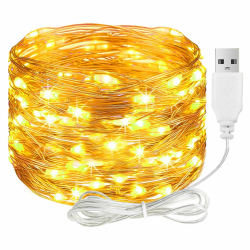 ALEGRE LED Lichterkette mit USB, 2M 20 LED Kupferdraht Lichterkette mit Stecker, Wasserdicht Warmweiß Lichterketten Innen Außen, Lichterketten LED für DIY Hochzeit Deko,Weihnachten,Balkon,Schlafzimmer Warmweiß 2m 20LED Angebot bei HelloDeals