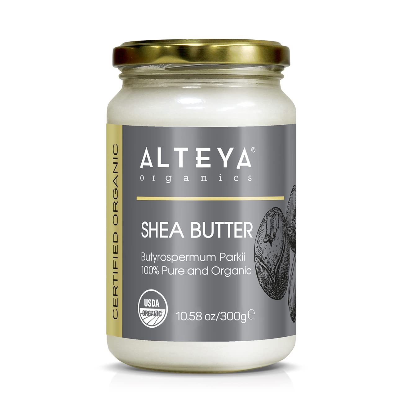 Alteya Organic Bio Sheabutter 300 g – USDA Organic Zertifiziert 100% Rein Vegan – alle Hauttypen, Natürliche Körperbutter - Gesicht, Lippen, Haare - Pflegt, Schützt, Befeuchtet Angebot bei HelloDeals
