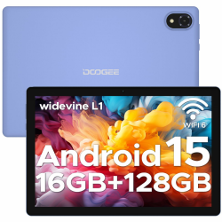 DOOGEE U10 2025 Neueste Android 15 Tablet 10 Zoll, 16GB RAM+128GB ROM (2TB TF) Kinder Tablets PC 5060mAh Gaming Tablet Android, Widevine L1/ 8MP+5MP Dual Kamera/WiFi 6/ Type C/ 3.5mm Kopfhörerbuchse Lila (Android 15) Angebot bei HelloDeals