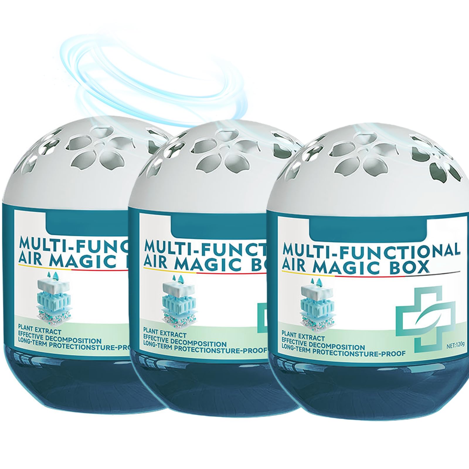 Indoor Luftreinigung Staub Entfernung Magic Box, Multi-Functional Air Magic Box, Indoor Air Purification Dust Removal Magic Box, Long-Lasting Air Freshener Plant Extract Formula Für Zuhause (3 STK) Angebot bei HelloDeals