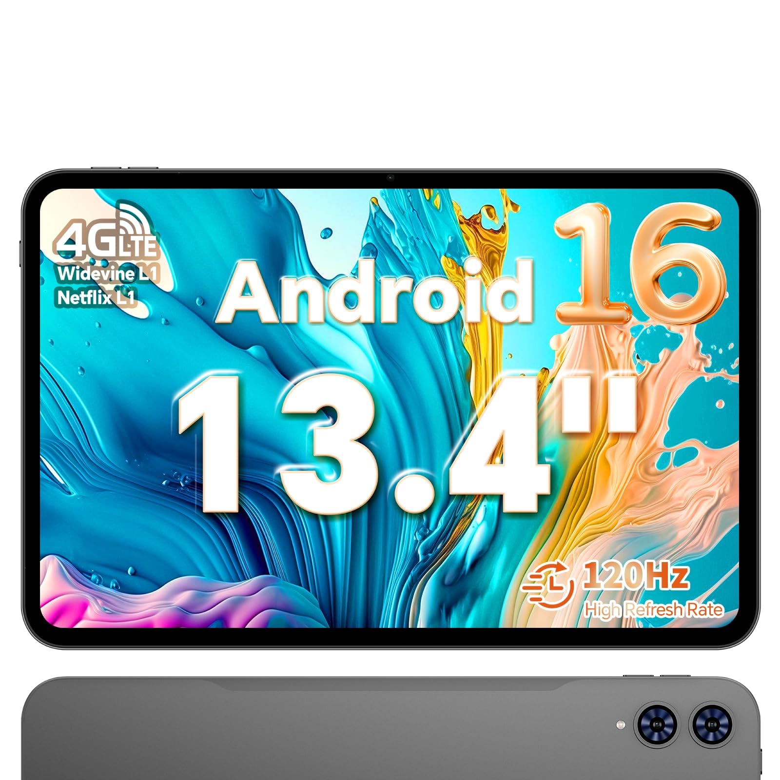 TECLAST T65 Tablet 13,4 Zoll Android 16 Tablets 120Hz Display, 4G LTE Dual SIM, 2.2GHz Gaming, 20GB RAM+128GB ROM(4TB TF), GPS, Widevine L1, Tabletpc mit USBC Anschluss für Streaming, Filme Angebot bei HelloDeals