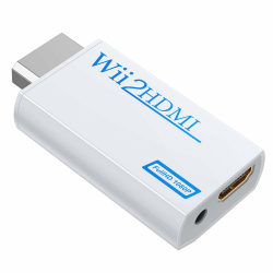 GANA Wii zu HDMI Adapter, 720/1080P HD Converter mit 3,5mm Audioausgang für Wii Monitor Beamer Fernseher Weiß Angebot bei HelloDeals
