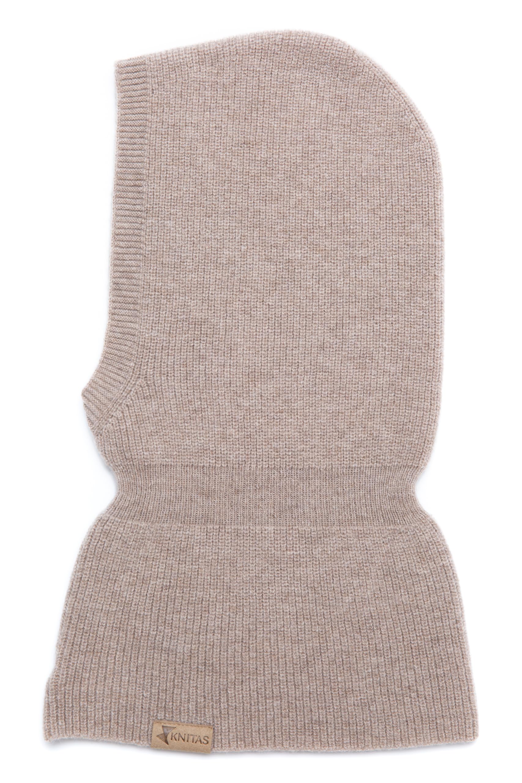 Schlupfmütze Baby Kinder (-5+10°C) Einlagig, Gestrickte Schalmütze Mädchen Jungen, Sturmhaube aus Merino und Kaschmirwolle, Winter Mütze Weiche Warme in Beige, Rosa, Grau, Fuchsie, Schwarz 46-50 Beige Angebot bei HelloDeals