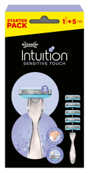 Wilkinson Sword Intuition Sensitive Touch Rasierer – Packung mit 1 Rasierer + 5 Ladeköpfe – Vorteilspackung Trilamer für Damen Angebot bei HelloDeals