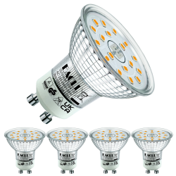 EACLL GU10 LED Warmweiss 4.9W Ersetzt 70W Halogen Leuchtmittel, 4er-Pack. 515 Lumen 2700K Birnen, AC 230V Flimmerfrei Strahler, Abstrahlwinkel 120° Spot, Nicht Dimmbar Ø50xH53mm Reflektorlampen 4 Stück (1er Pack) 4.9w 2700k Extra Warmweiss Licht Angebot bei HelloDeals