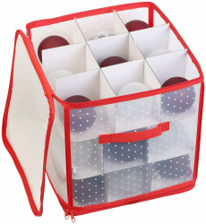 infactory Kugelbox: Aufbewahrungsbox für 27 Christbaumkugeln bis 10 cm, Tragegriffe (Weihnachtskugel Aufbewahrung, Weihnachtsaufbewahrungsbox, Weihnachtskugeln) Angebot bei HelloDeals