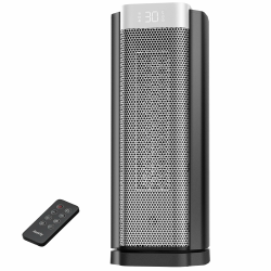 Heizlüfter AEOCKY der 3. Generation mit KI-Thermostat, 1800 W PTC-Elektroheizer für den Innenbereich mit Fernbedienung, 70°-Oszillation, geräuschlos, sicher tragbar für Büro, Schlafzimmer, Zimmer Angebot bei HelloDeals