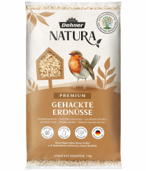 Dehner Natura Premium Wildvogelfutter, gehackte Erdnüsse schalenfrei, Ganzjahresfutter proteinreich / energiereich, hochwertiges Vogelfutter für Wildvögel, 1 kg 1 kg (1er Pack) Single Angebot bei HelloDeals