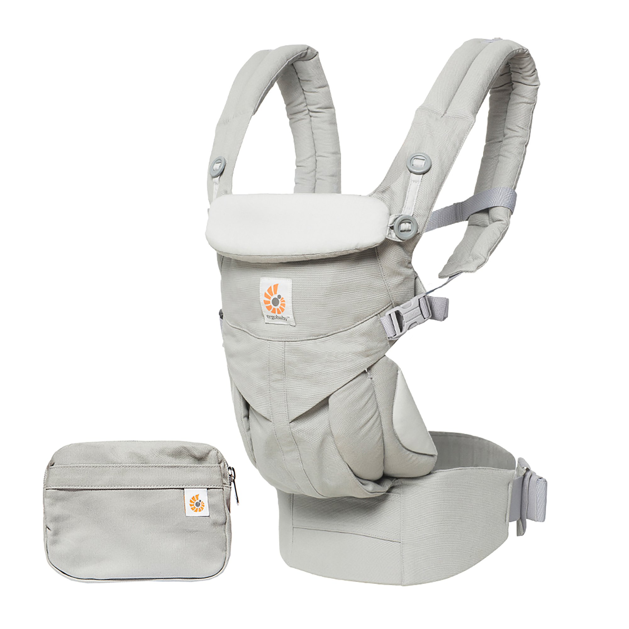 Ergobaby Omni 360 4-Positionen Babytrage für Neugeborene ab Geburt bis 20kg, 4-in-1 Kindertrage Tragesystem, Pearl Grey Premium Baumwolle Pearl Grey Angebot bei HelloDeals