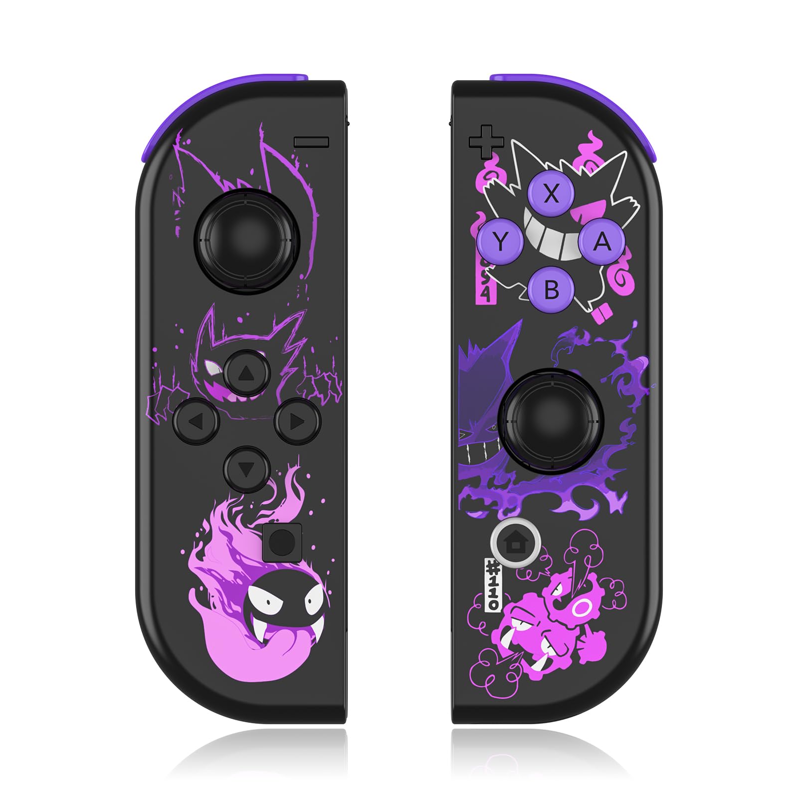 Mhwlhbx Ersatz L/R Switch Controller mit Switch/Lite/OLED-Konsole, Wireless Switch joycons Support Switch Sports unterstützt Dual Vibration, 6-Achs-Gyro, Wecken, Screenshot-Purple Angebot bei HelloDeals