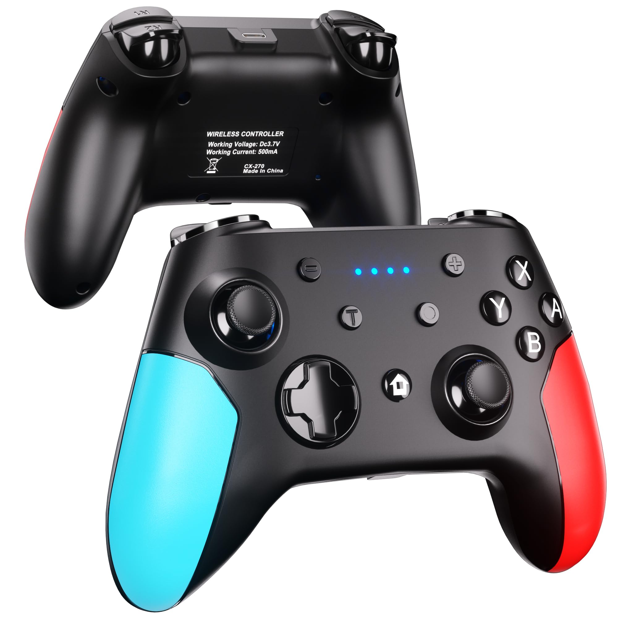SWANPOW Wireless Controller für Switch, Wireless Pro Controller für Switch/Switch 2/OLED/Lite, Turbo Funktion Einstellbarer Dual Vibration 6 Achsen Gyroskop Joystick SYNC Button Wake-up Function Angebot bei HelloDeals