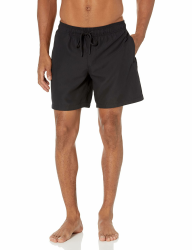 Amazon Essentials Men's Swimming Shorts with Mesh Lining, Pockets, Drawstring Closure 7" Swim Trunk Schwarz L Angebot bei HelloDeals
