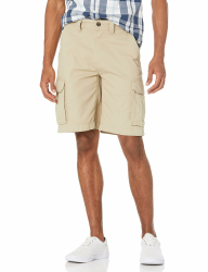 Amazon Essentials Herren 25cm Cargo-Shorts in klassischer Passform (erhältlich in Big & Tall) 34W Khakibraun Angebot bei HelloDeals