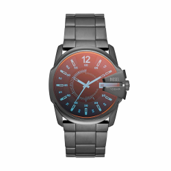 Diesel Herrenuhr Master Chief Dreizeiger, Gehäusegröße 46 mm, Edelstahluhr mit Lederarmband 43MM Dunkelgrau und Spektrum Angebot bei HelloDeals