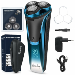 Rasierer Herren Elektrisch mit 3er Ersatzköpfe&1 Ladegerät&Reiseetui, Snapbuy Rasierapparat Nass- und Trockenrasierer IPX7, Elektrorasierer mit Präzisionstrimmer Bartschneider, 99 Min Laufzeit Rasierer Herren mit 3er Ersatzköpfe & Ladegerät & Reiseetui Angebot bei HelloDeals