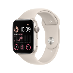 Apple Watch SE (2. Generation) (GPS, 44mm) - Aluminiumgehäuse Polarstern mit Sportarmband Polarstern - Regular (Generalüberholt) GPS 44mm Polarstern Angebot bei HelloDeals