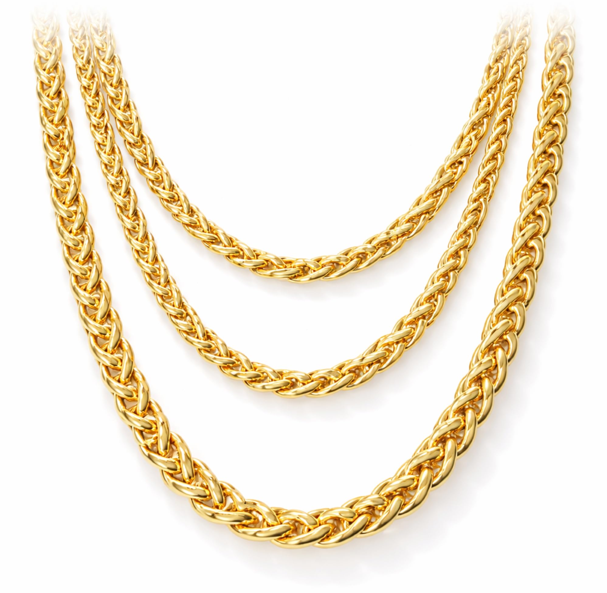 Goldkette ca 50 cm - Panzerkette gold - als Accessoire für Fasching & Karneval - 80er & 90er Jahre Motto - wie Vokuhila & Gangster Angebot bei HelloDeals