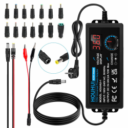 3V-36V Einstellbares Netzteil Universal Netzteiladapter 2A 72W Verstellbarer Netzadapter 100V-240V AC to DC mit LED Spannungsanzeige und 5,5x2,5mm 16Tipps für Haushaltselektronik, DC Motor 2A Max 36V 2A Switching Power-B Angebot bei HelloDeals