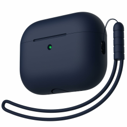 KOKOKA Silikonhülle Kompatibel mit AirPods Pro 3. Generation Hülle Case, Vollschutz, Weiches Silikon Schutzhülle Case für AirPods Pro 3 mit Silikonschlüsselband, Front-LED Sichtbar, Midnight Blue Hülle für AirPods Pro 3 Midnight Blue Angebot bei HelloDeals