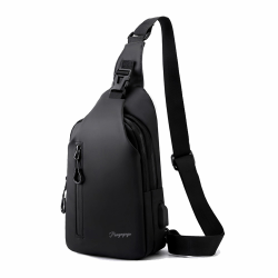 Pangogogo Umhängetasche Herren Klein, Leichte & Wasserdichte Sling Bag für Männer, Brustbeutel/Crossbody Bag für Travel, Festival, Alltag, Wandern & Radfahren Schwarz Angebot bei HelloDeals