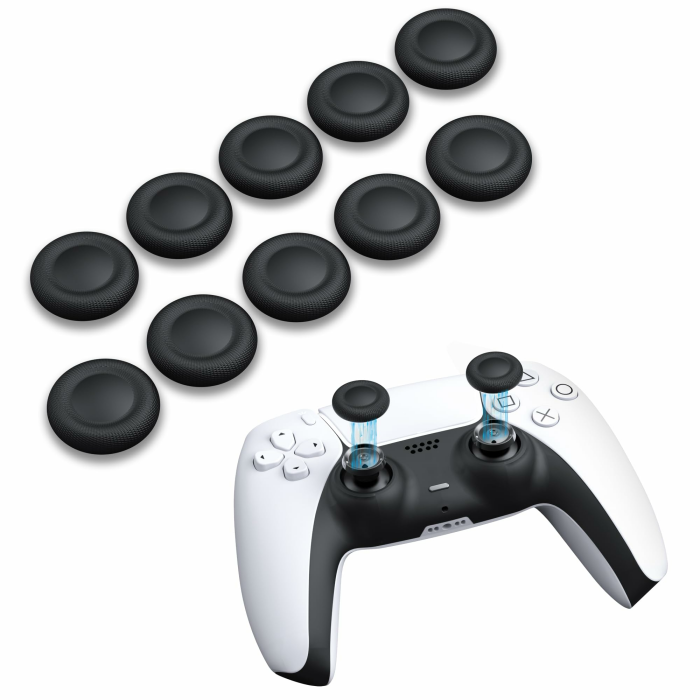 NEWDERY Daumengriff-Joystickkappen für PS5/PS4-Controller, Rutschfestes Laserstrukturiertes Griffdesign, Verschleißfeste Analogstick-Ersatzkappen für PS5/PS4-Controller, 10 Stück N4P03 Angebot bei HelloDeals