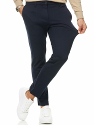 Indicode Herren Rodekro Performance Pants | Chinohose Herrenhose Super Stretch Stoffhose Bequeme Business Hose für Männer 38W / 32L Navy Angebot bei HelloDeals
