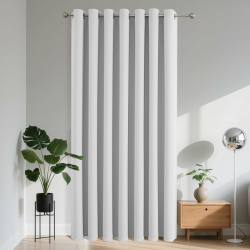 Joydeco Verdunkelungsvorhang 1 Stück, Vorhang Blickdicht mit Ösen Türvorhang H 210 x B 132 Thermovorhang Weiß Kälteschutz Hitzeschutz Blackout Curtain für Schlafzimmer Wohnzimmer Grauweiß H210 x B132 cm (1er Pack) Angebot bei HelloDeals