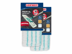Leifheit Original 2er Set Wischbezug Profi XL Micro Duo, für alle Bodenarten, Bodenwischer Ersatzbezug, effektive Schmutzaufnahme Dank 2-Faser-System, Mikrofaser Putzlappen für Fliesen und Laminat Allrounder 2er Set Angebot bei HelloDeals