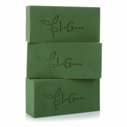 LaGreen Blumensteckschaum 3er Pack - Steckmasse Steckschwamm für Frischblumen, Trockenblumen, Blumengesteck und Adventskranz - 20 x 10 x 7 cm (Grün) Angebot bei HelloDeals