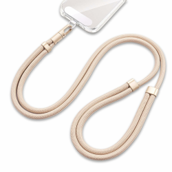 MORSUNBELA Handykette Handyband zum Umhängen Phone Lanyard Universal Handy Umhängeband Verstellbar Band für Handyhülle Schlüsselband Beige Angebot bei HelloDeals