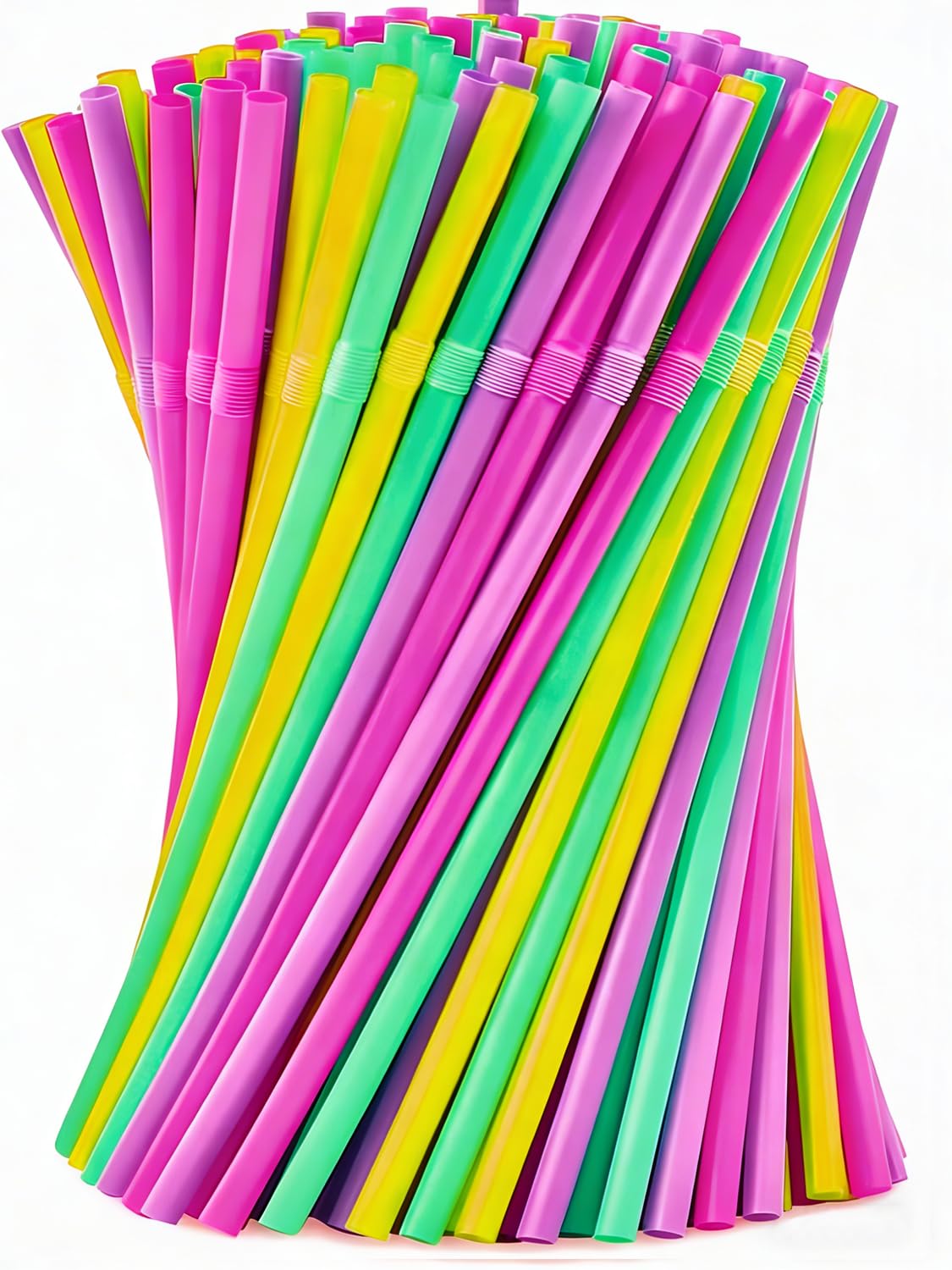 100 Strohhalme,Party-Trinkhalme,100 Stück, Wiederverwendbare Strohhalme für Party,Geburtstag,Hochzeit, Trinkhalme für Smoothies,Saft,Cocktail(100) Angebot bei HelloDeals