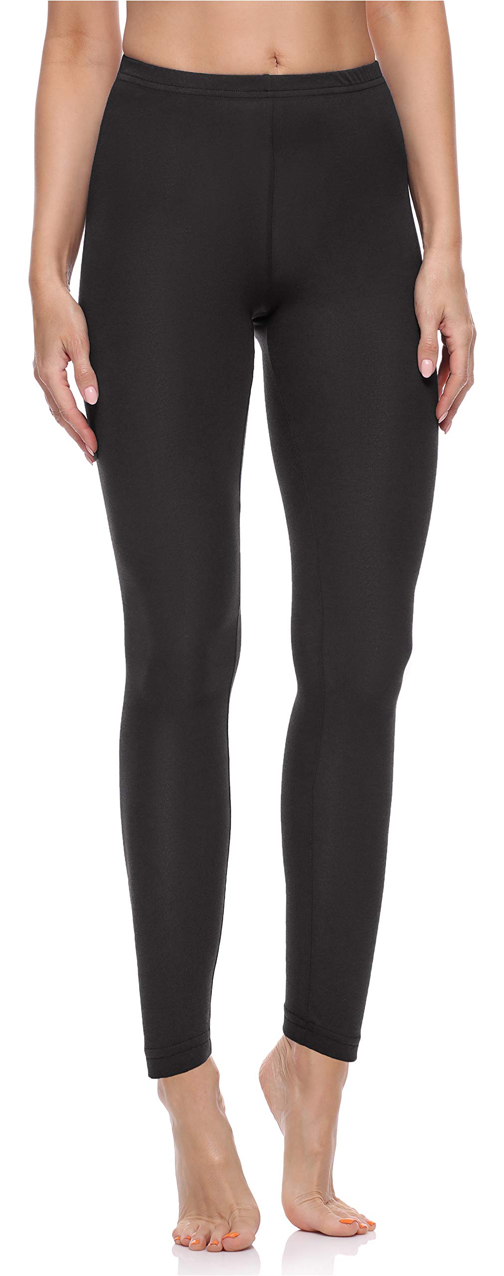 Merry Style Damen Leggings Baumwolle für das ganze Jahr Bequeme Leggings Blickdicht Damen Ideal für Yoga Sport Gym und Freizeit MS10-198 XL Schwarz Angebot bei HelloDeals