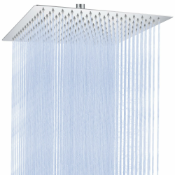 Auralum Regendusche Duschkopf 10 Zoll, Edelstahl Regenduschkopf 25x25 cm Eckig, 360° Verstellbare Kopfbrause Groß mit Selbstreinigenden Düsen, Chrom Eckig-chrom 10 Zoll Angebot bei HelloDeals