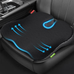 AUVON Keilkissen fürs Auto Stuhl mit U-Form-Design zur Sitzerhöhung & Haltungssupport, Memory Foam Sitzkissen-Auto zur Linderung von Steißbein-, Rücken- und Ischiasschmerzen, rutschfeste Unterseite Angebot bei HelloDeals