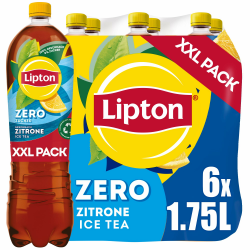 LIPTON ICE TEA Zero Lemon, Zuckerfreier Eistee mit Zitronen Geschmack, EINWEG (6 x 1.75 l) Zitrone Zero 6x1,75l (1-Pack) Angebot bei HelloDeals