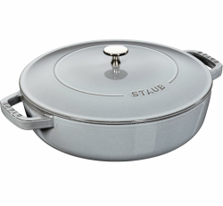 STAUB Gusseisen Bräter, Chistera Tropfenstruktur im Deckel für optimale Befeuchtung/Aromaregen, Rund 28 cm, 3,7 L, Für alle Herdarten geeignet inkl. Induktion & Backofen, Graphitgrau Graphitgrau 28 cm Angebot bei HelloDeals