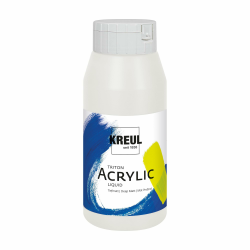 KREUL 17017 - Triton Acrylic Liquid Weiß 750 ml, Hochwertige Künstler-Acrylfarbe in Studienqualität mit leicht fließendem Charakter, tiefmatt auftrocknend Angebot bei HelloDeals