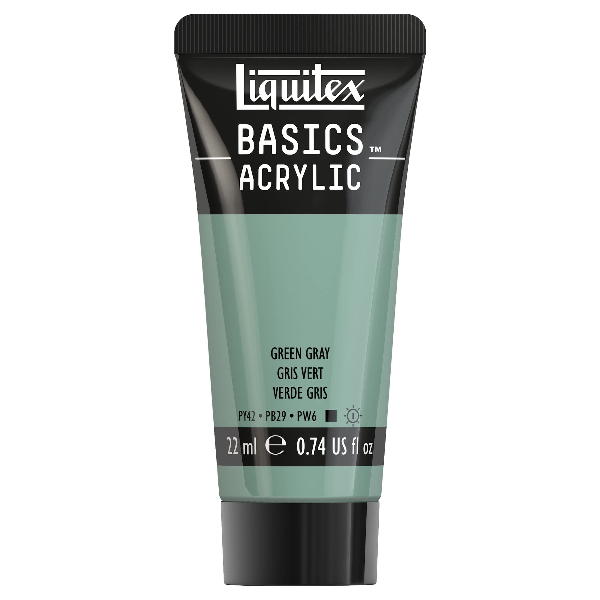 Liquitex 8870509 Basics Acrylfarbe - Grüngrau - 22 ml Tube, lichtecht, mittlere Viskosität, seidenglänzend, monopigmentiert, Archivqualität Grüngrau Acrylfarbe Angebot bei HelloDeals