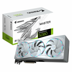 Gigabyte AORUS GeForce RTX 5080 Master Ice 16G Grafikkarte - 16GB GDDR7, 256 Bit, PCI-E 5.0, 2805MHz Core Clock, 3 x DP 2.1a, 1 x HDMI 2.1b, NVIDIA DLSS 4, GV-N5080AORUSM ICE-16GD Angebot bei HelloDeals