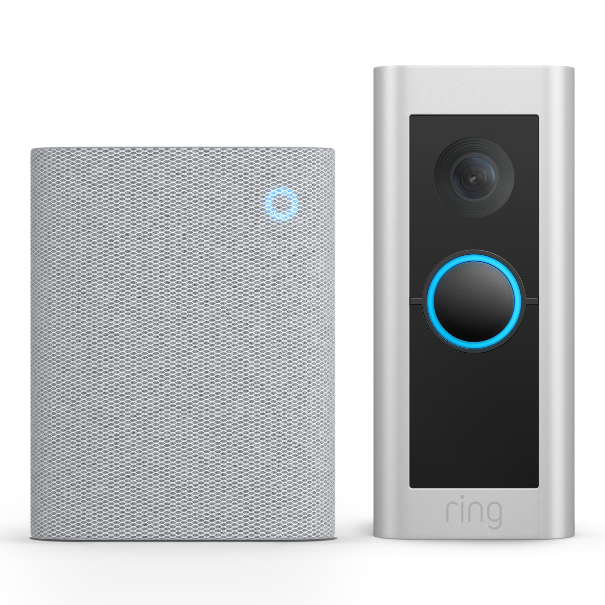 Ring Videotürklingel Pro Kabel (Wired Video Doorbell Pro) + Chime (3. Gen.) | Türklingel-Kamera, 1536p-HD-Video, Kopf-bis-Fuß-Aufnahme | 30 Tage Gratiszeitraum für Ring Home Angebot bei HelloDeals