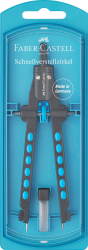 FABER-CASTELL 174340 - Schnellverstell Zirkel, Factory, blau, 1 Stück Single Blau Angebot bei HelloDeals