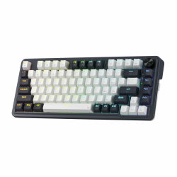 Redragon K673 PRO 75% Wireless Gasket RGB Gaming Tastatur, 3-Modus 81 Tasten Kompaktes Mechanische Tastatur mit Hot-Swap Sockel, Spezieller Drehknopf und Geräuschdämpfende Pads, Lineare Rote Schalter Abyssal Blau Angebot bei HelloDeals