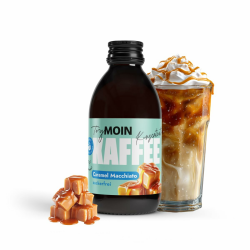 TryMoin - Caramel Macchiato - zuckerfrei - Kaffeekonzentrat mit zuckerfreiem Karamell-Kaffee-Sirup, ideal für zuckerfreien Eiskaffee, Cappuccino und mehr, 30 Kaffees pro Flasche Angebot bei HelloDeals