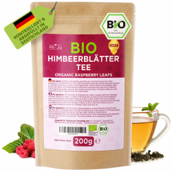 He-Ju Bio Himbeerblättertee 200g – geschnittene Himbeerblätter für besondere Zeiten – naturbelassener Kräutertee für Frauen, vegan & regional verarbeitet Angebot bei HelloDeals