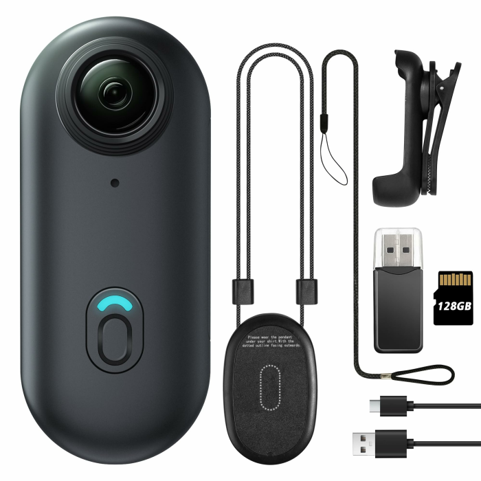 4K 128GB Mini Körperkamera, tragbare Action Body Cam, Daumengröße Hände frei Aufzeichnung Körper getragen Kamera, Premium tragbare Camcorder Mount überall für Arbeit, Reisen, Haustier zu Fuß (schwarz) Angebot bei HelloDeals